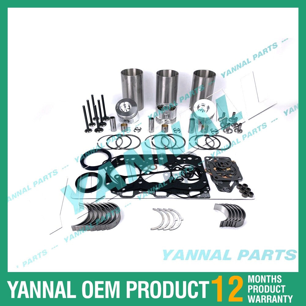 3JH2 Engine Rebuild Kit with Shim Bearing Valve for Yanmar Diesel Engines