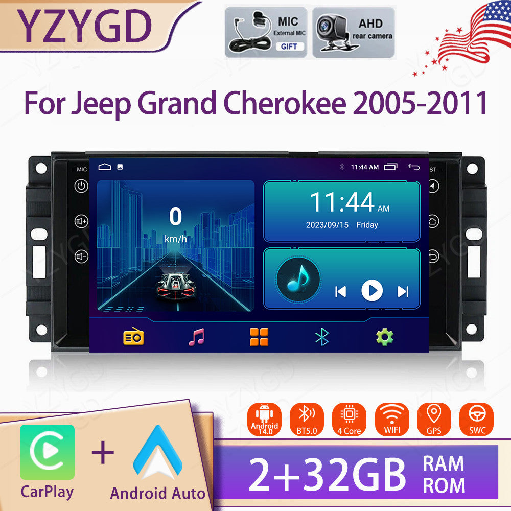 Android Carplay for Jeep for Grand Cherokee 2005-2011 Car Stereo Radio GPS Screen BT