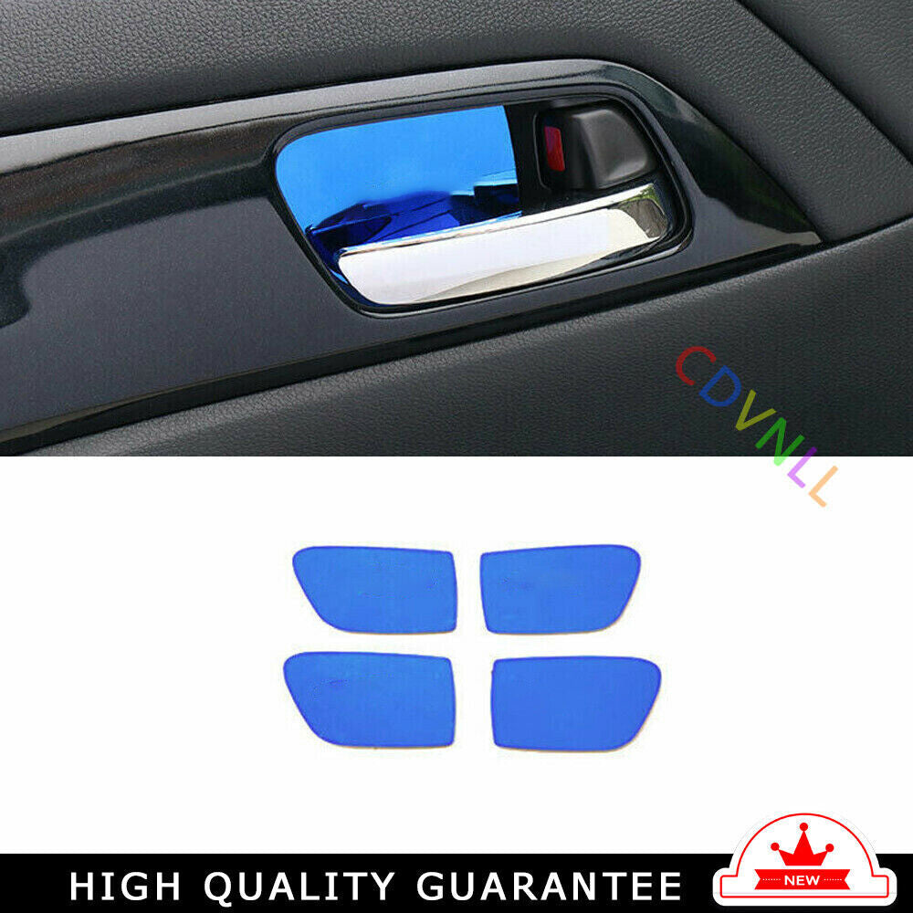 Inner Door Bowl Sticker Trim 4PCS for Honda Accord 9th 2014-2017 Blue Titanium