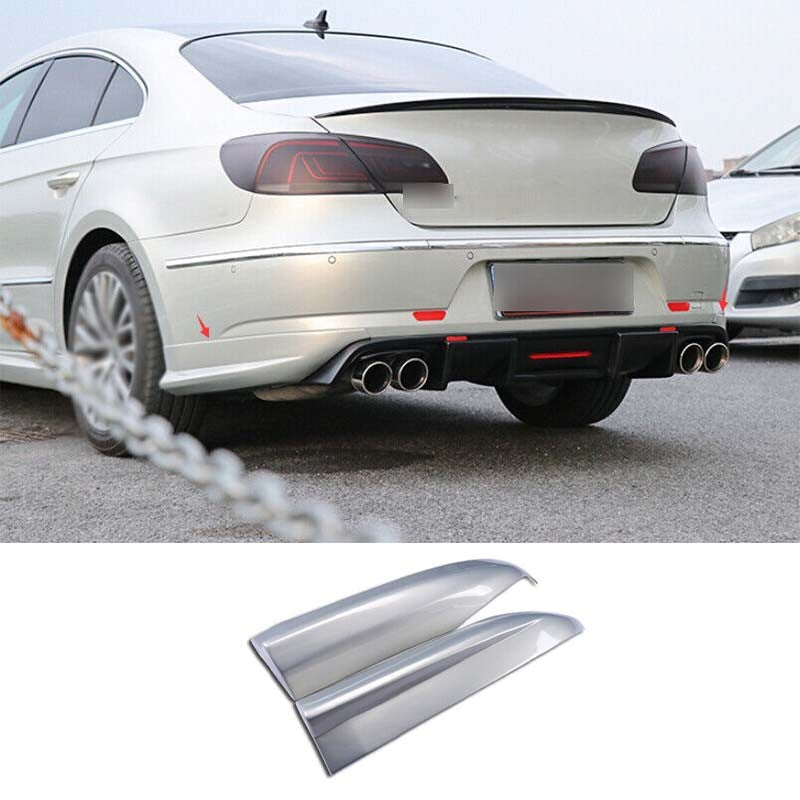 Lip Chin ABS Silver Fit for Volkswagen CC 12-17 Spoiler Splitter Rear Bumper