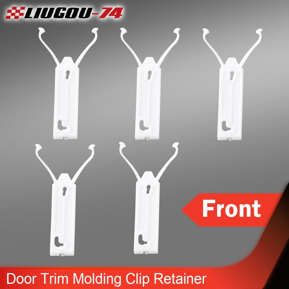 5-Piece Fitting 81-88 Cutlass Lower Chrome Door Trim Molding Clip Holder - Brand New