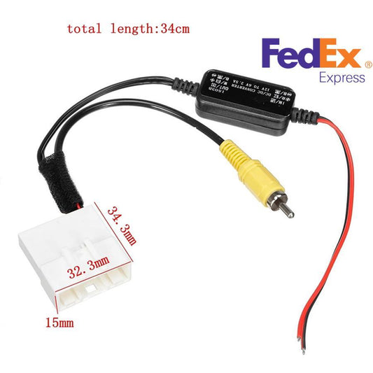 24Pin Car Reverse Camera To GPS Head Unit Cable Connector for Toyota Kluger RAV4