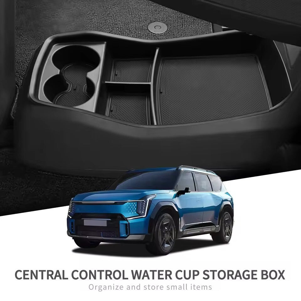 for Kia EV9 2023 2024 2025 Center Console Lower Storage Box Tray Organizers