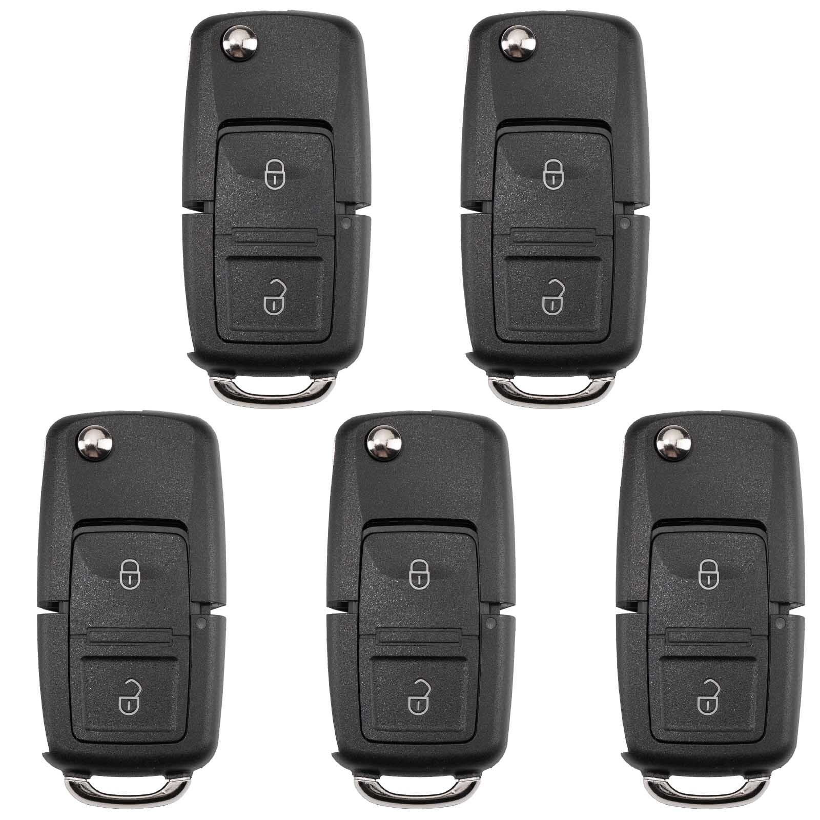5Pcs XKB508EN Universal Wire Remote Key Flip For V.W B5 Style 2 Buttons