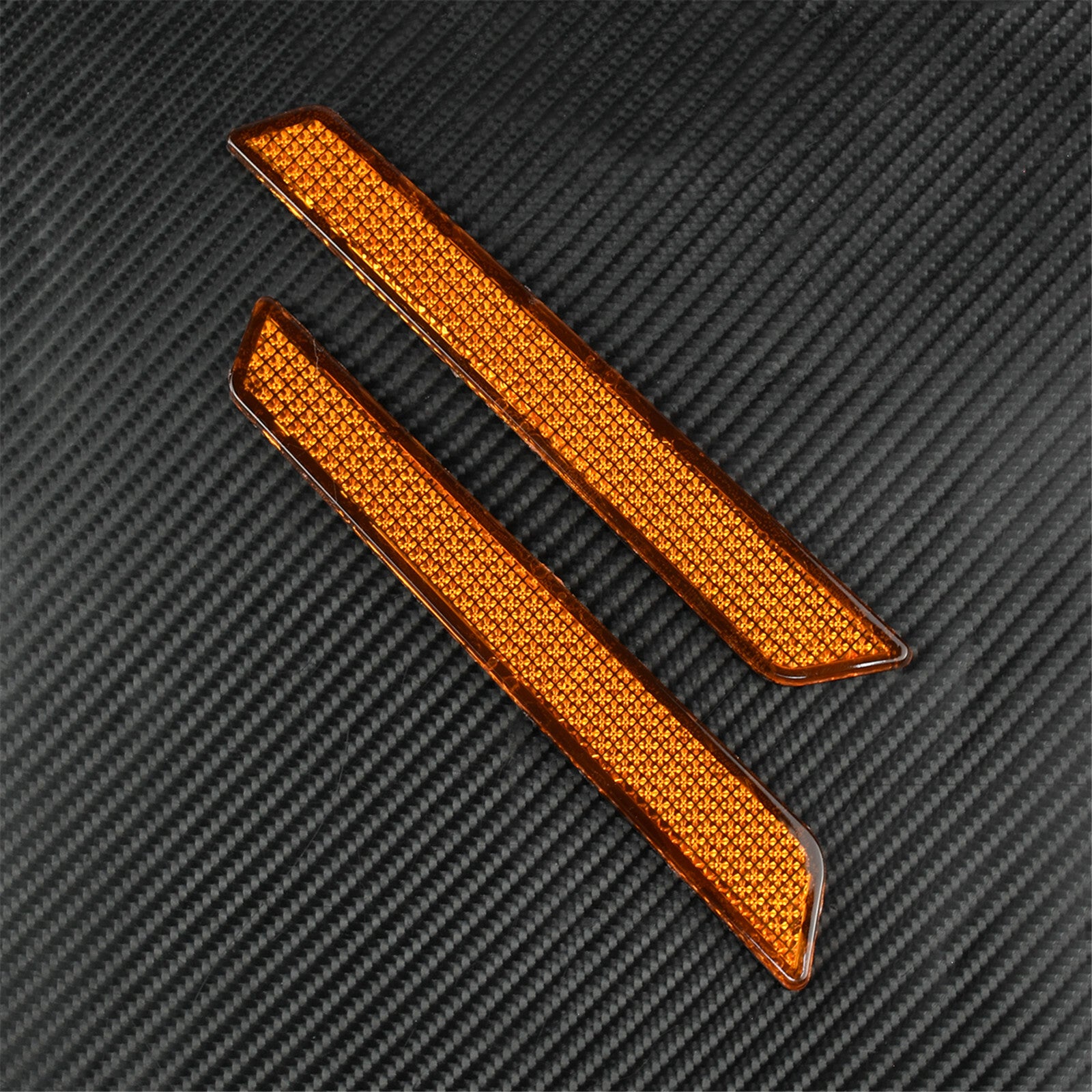 Amber Saddlebag Guard Latch Cover Reflectors Fit for Harley Touring CVO 2014-19
