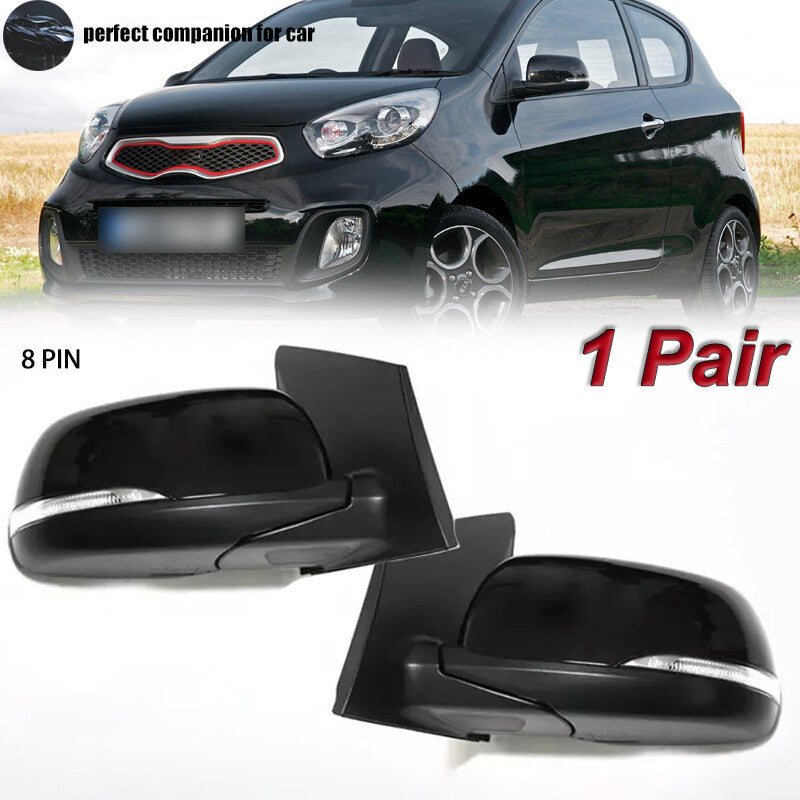 1. Dual-side 8-inch power folding side mirrors for Kia Picanto 2012-2016