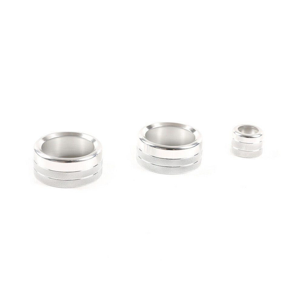 for BMW 3 Series E90/92 07-12 Alloy Silver Air Condition Switch Knob Ring Trim¡Á3