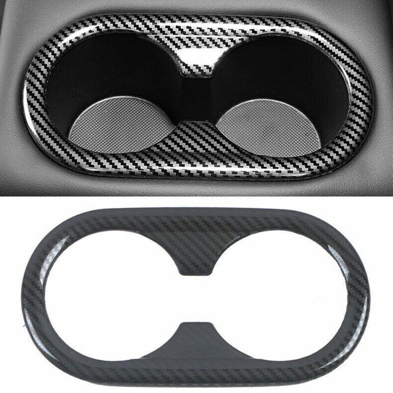 for Kia K5 21-2024 Carbon Fiber Look Inner Rear Water Cup Panel Frame Cover Trim