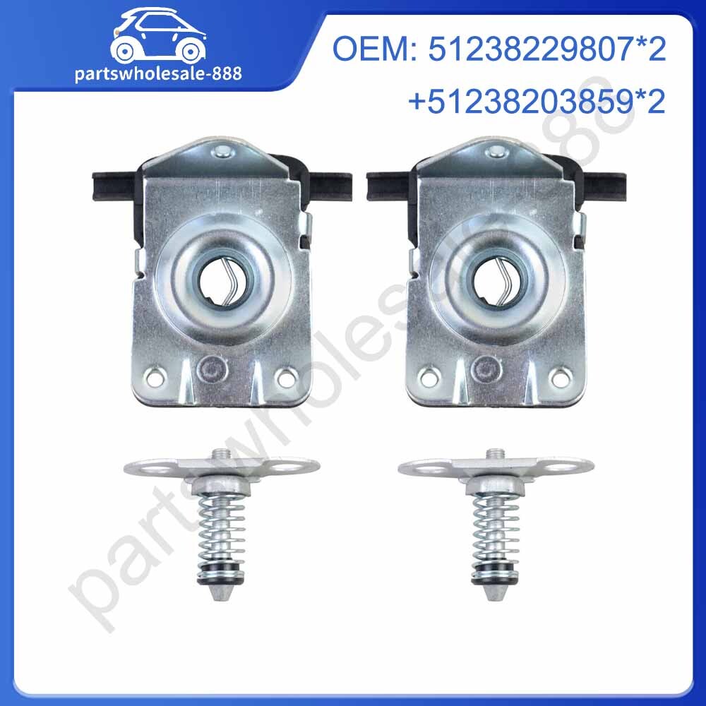 4 Pcs Lower  Upper Left  Right Catch Latch Hood Lock for BMW E46 E39 E52 E53