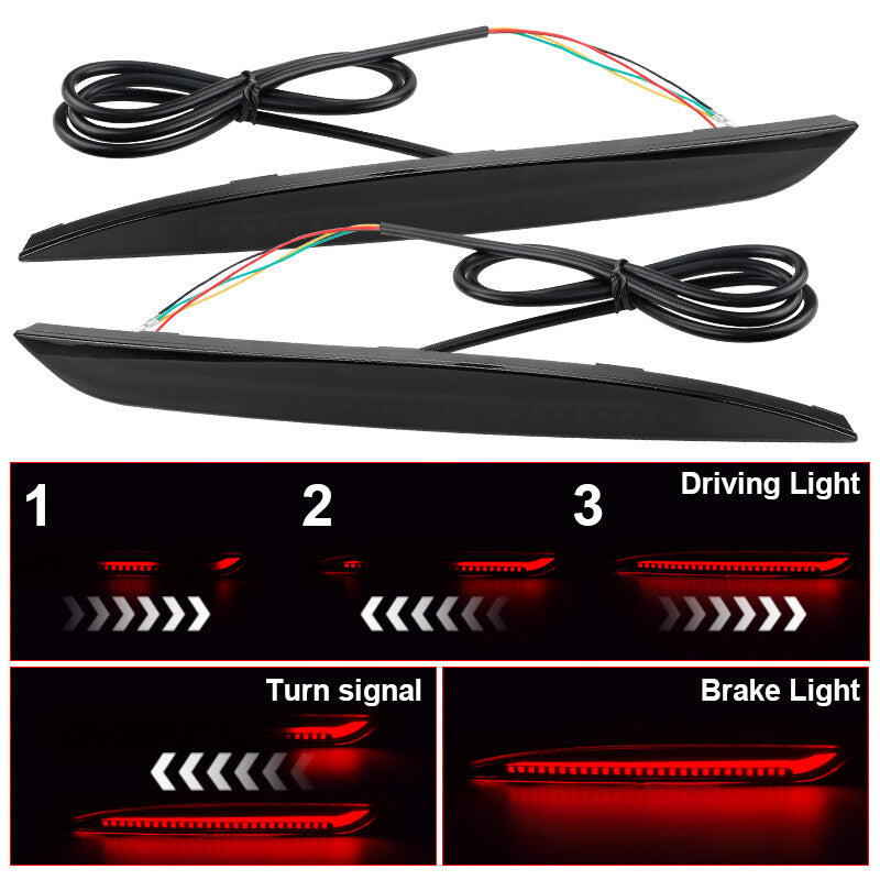 LED Bumper Reflector Tail Brake Turn Signal Lights for Tesla for Model Y 2020-2023