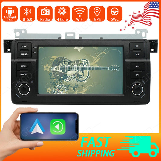 Touch Screen Car Radio CarPlay WiFi GPS for BMW E46 2-Door Convertible 1999-2006