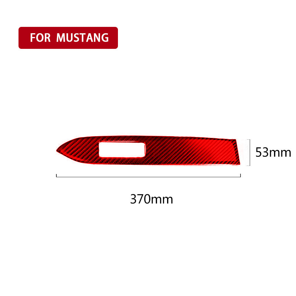 Red Carbon Fiber for Co -pilot Dashboard Panel Cover Trim for Ford for Mustang 2015-2022