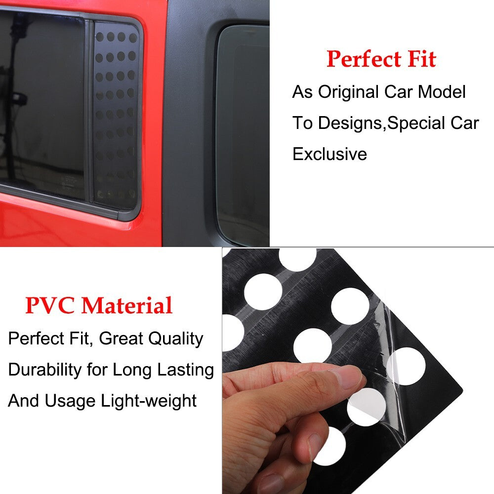 PVC Rear Door Window Glass Sticker Decal for Jeep for Wrangler JK 2007-2017 4-Doors