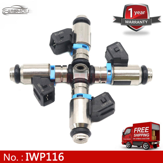4-pack IWP116 fuel injectors for Fiat Punto Doblo Mk2 1.2 Seicento 1.1 8V - new