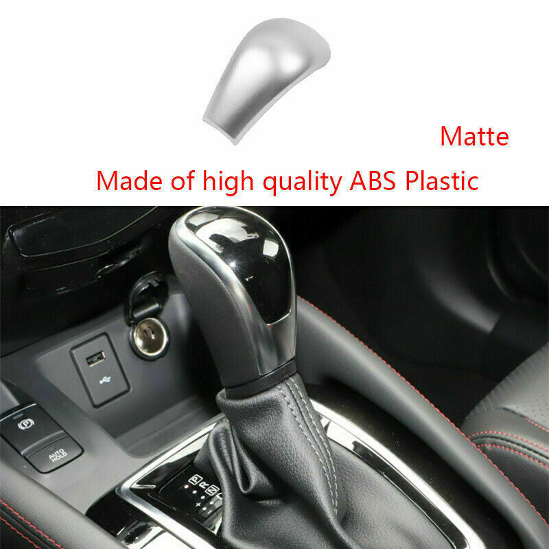 for Nissan Rogue Sport 2017-2021 ABS Matte Silver Gear Shift Shifter Knob Trim