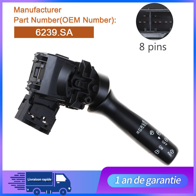 Commodo Comodo Essuie glace pour for PEUGEOT 107 for Citroen C1 for TOYOTA AYGO 6239SA Neuf