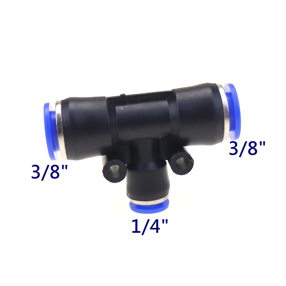 6-piece pneumatic reduction T-shirt joint push-in accessory tube OD 3/8 to OD 1/4