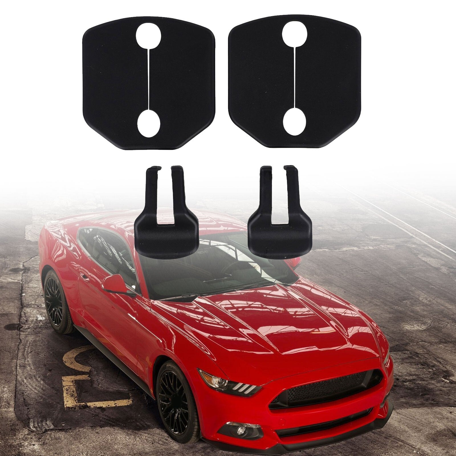 Door Lock  Door Stopper Buckle Cover Bezel for for Mustang 2015-2021