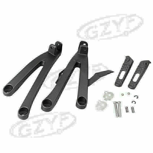 Rear Passenger Footrest Foot Pegs Brackets for Honda CBR 600RR 2007 - 2011 Black