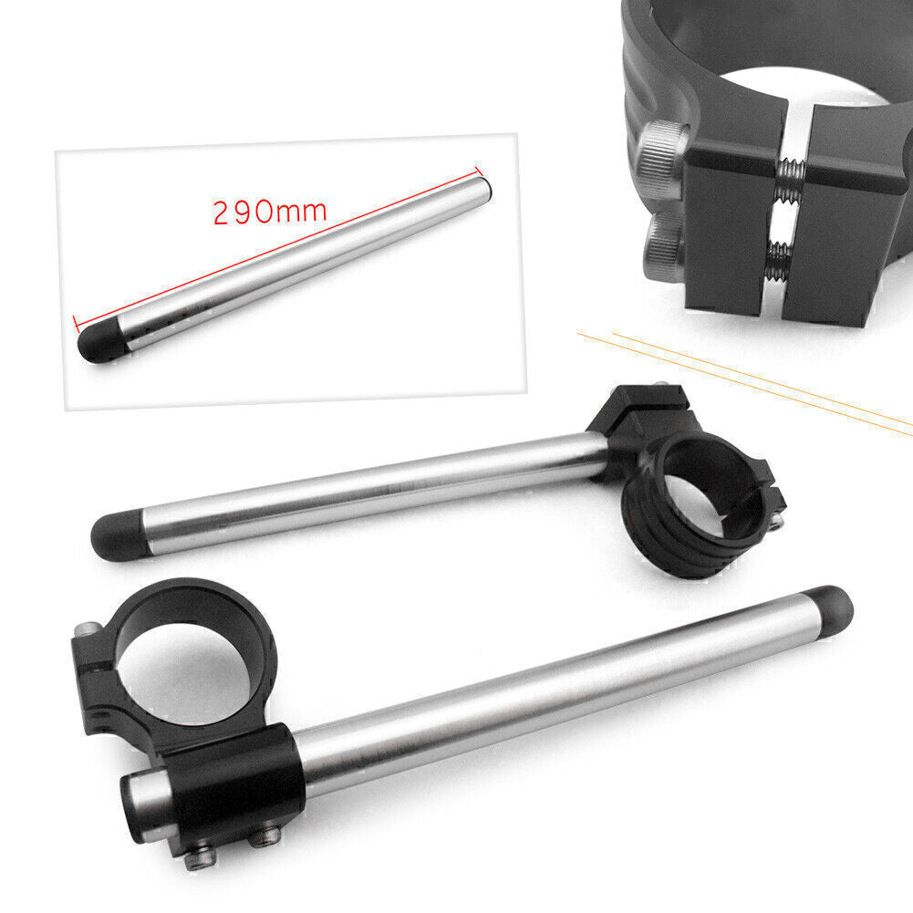 50mm Fork Clip-ons Handle Grip Handlebar Fit for Honda CBR 1000RR 2004 - 2012 Black