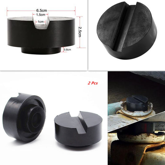 Car 6533mm Slotted Rail Floor Jack Disk Pad Adapter Rubber Pinch Weld JackPad