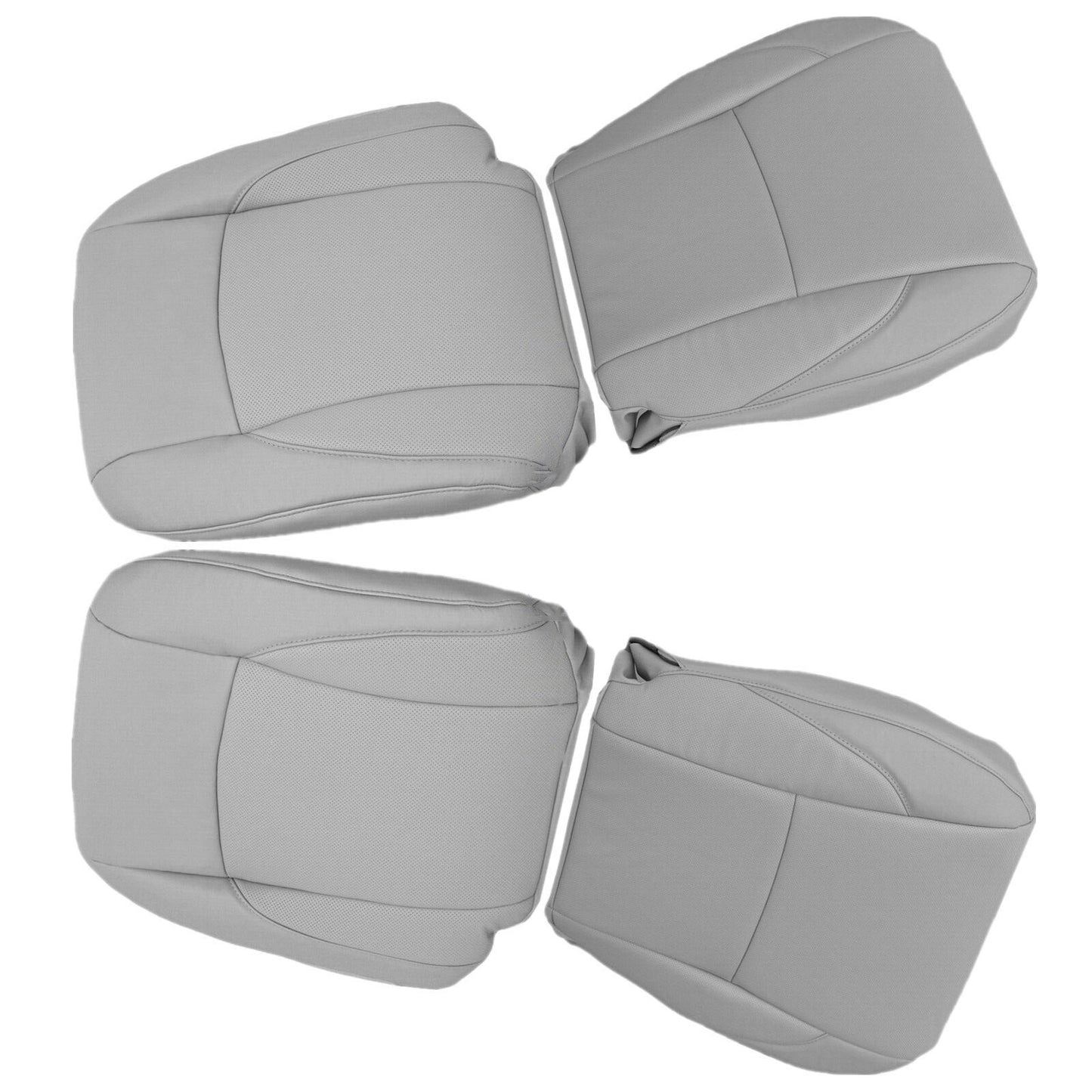 For 2007-12 for Lexus ES350 Front Driver+Passenger Bottom+Top for Seat Cover Light Gray