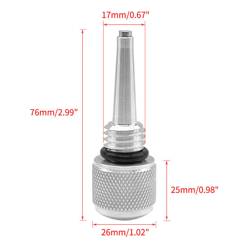 4-piece 55201 Magnetic Oil Drop Rod M18 x 2.5 for WEN 56125i compatible, silver.