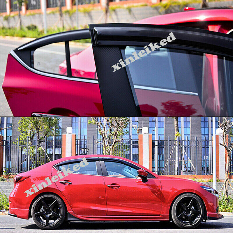 for Mazda 3 Axela 2014-18 Window Visor Rain Guard Deflector Sun Shield Shade Set