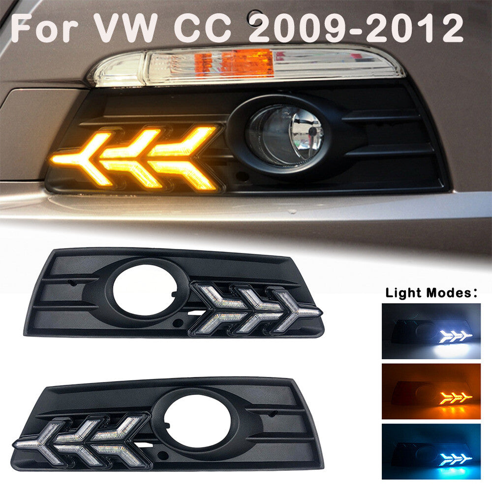 1. Dual LED fog light covers suitable for Volkswagen for Passat CC 2009-2013 daytime running lights.
