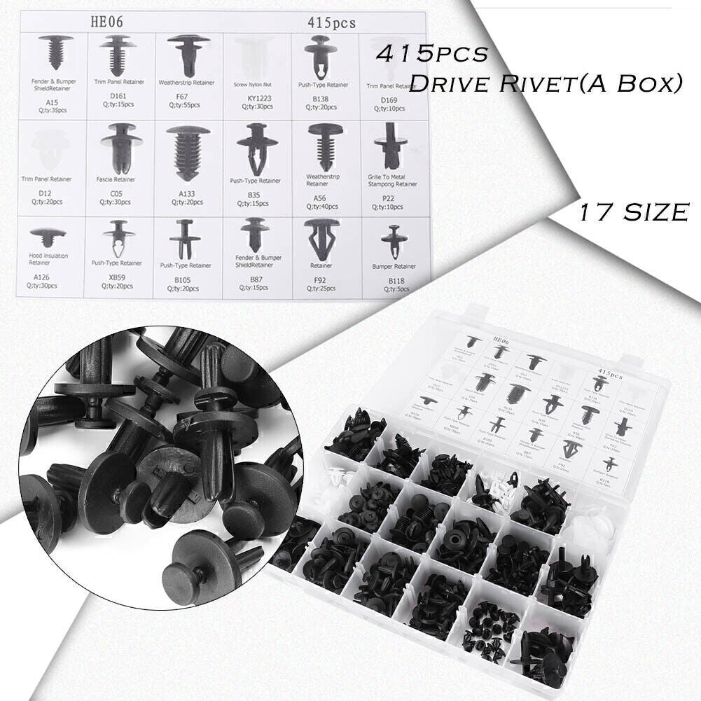 415x K?rper Dr¨¹cken Stift Niet Sto?stange Panel Sortiment Halter Verschluss Satz