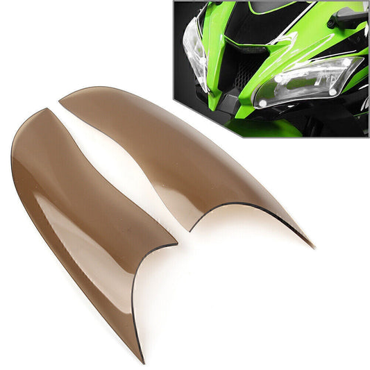 for KAWASAKI ZX-10R 2016-18 Front Headlight Guard Shield Screen Lens Cover Smoke