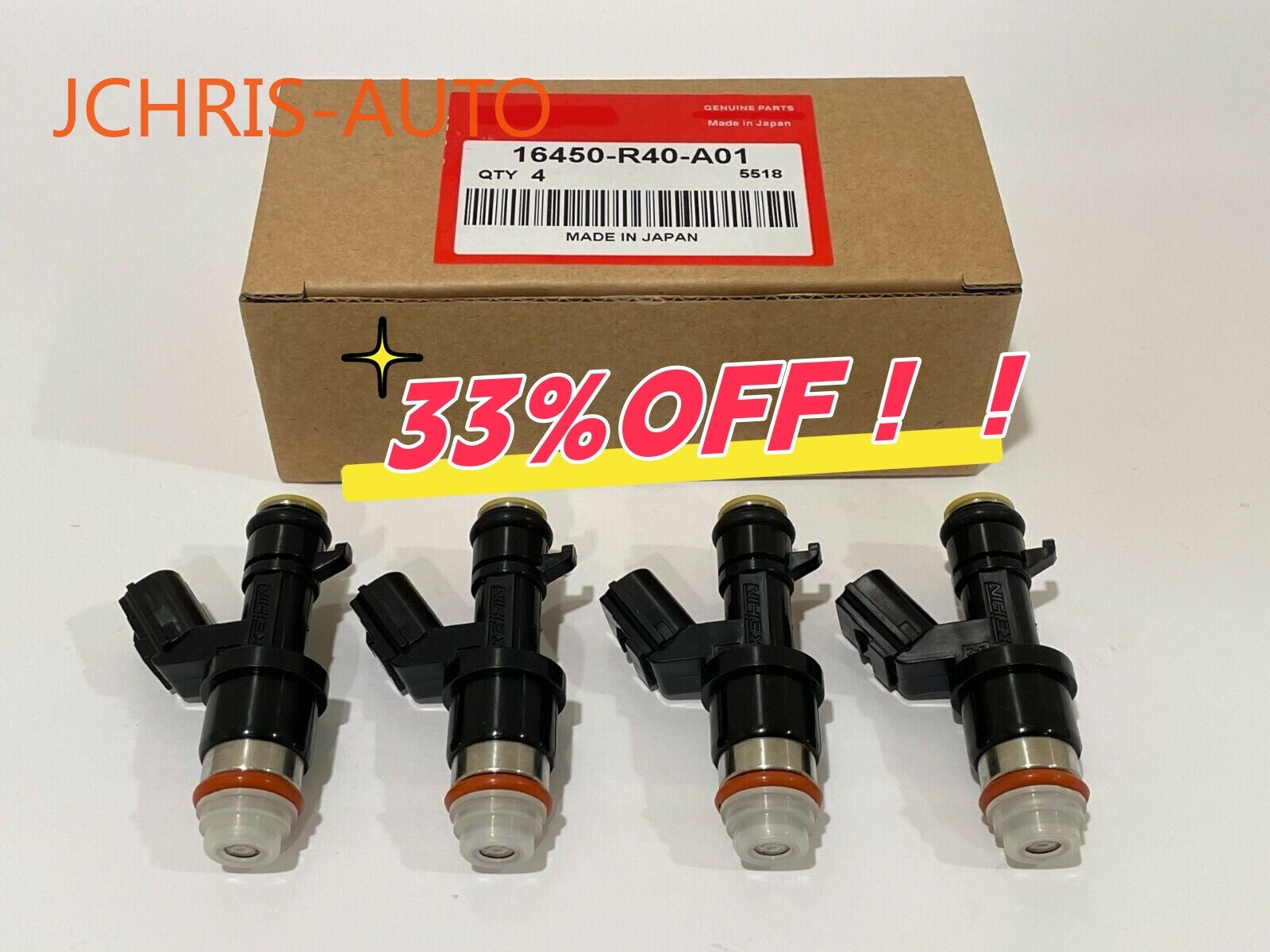 4-pack Original Equipment Manufacturer Fuel Connectors 16450-R40-A01 ILX TSX ACCORD for CIVIC CR-V 2.4L