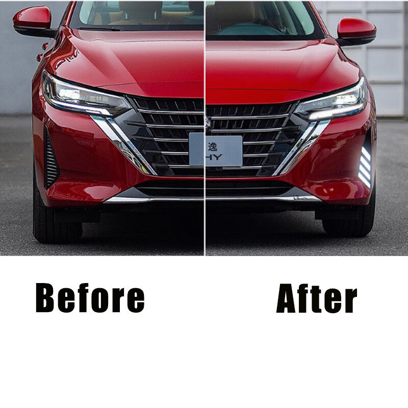 2PC Front Bumper LED Daytime Running Light Fog Lamp for Nissan Sentra 2024-2025