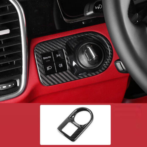 for Porsche for Cayenne 2019-2023 ABS Carbon Fiber Headlight Adjustment Frame Trim