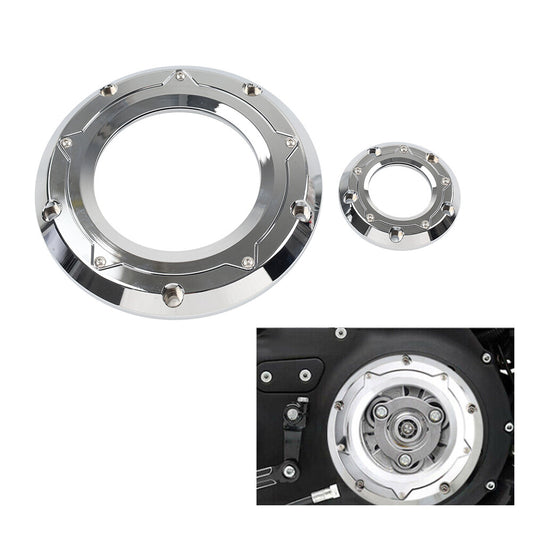 Clear Derby Timer Timing Cover for Harley Softail Dyna Touring Road Glide