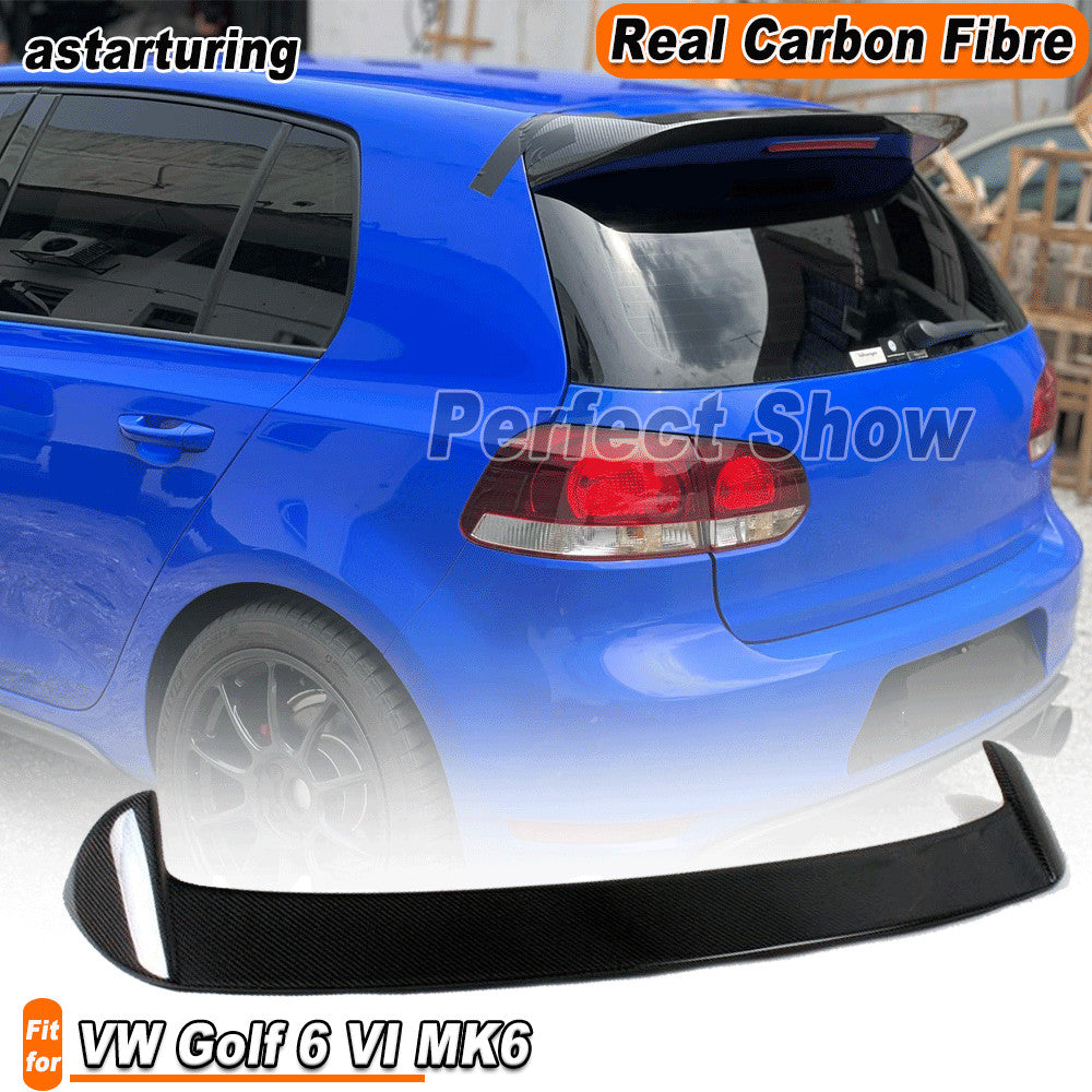 For Volkswagon for VW for Golf 6 MK6 2010-13 REAL Carbon Rear Roof Spoiler Top Wing Lip