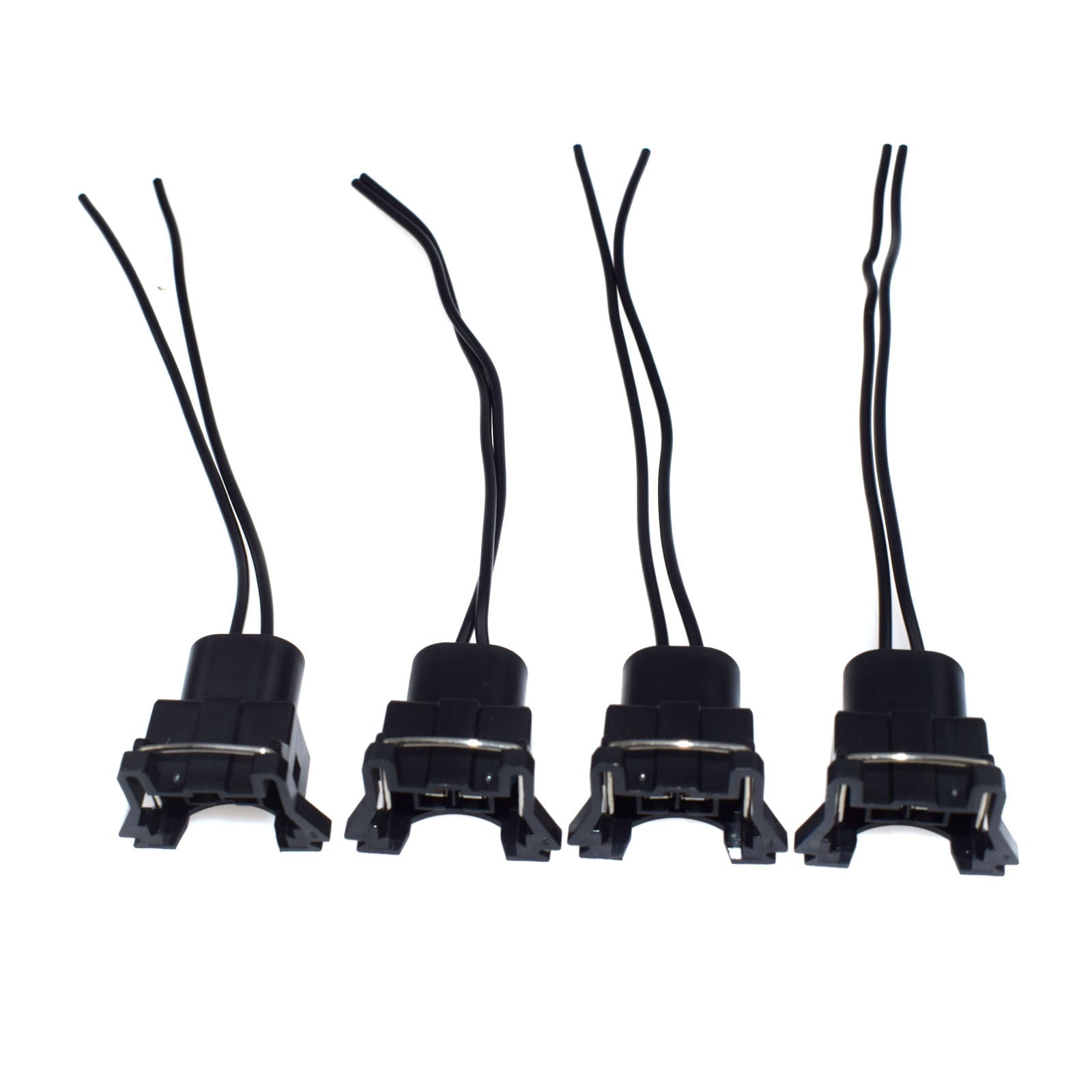 4Pcs Fuel Injector Connector Wiring Plugs Clips Pigtail Cut Splice Universal-