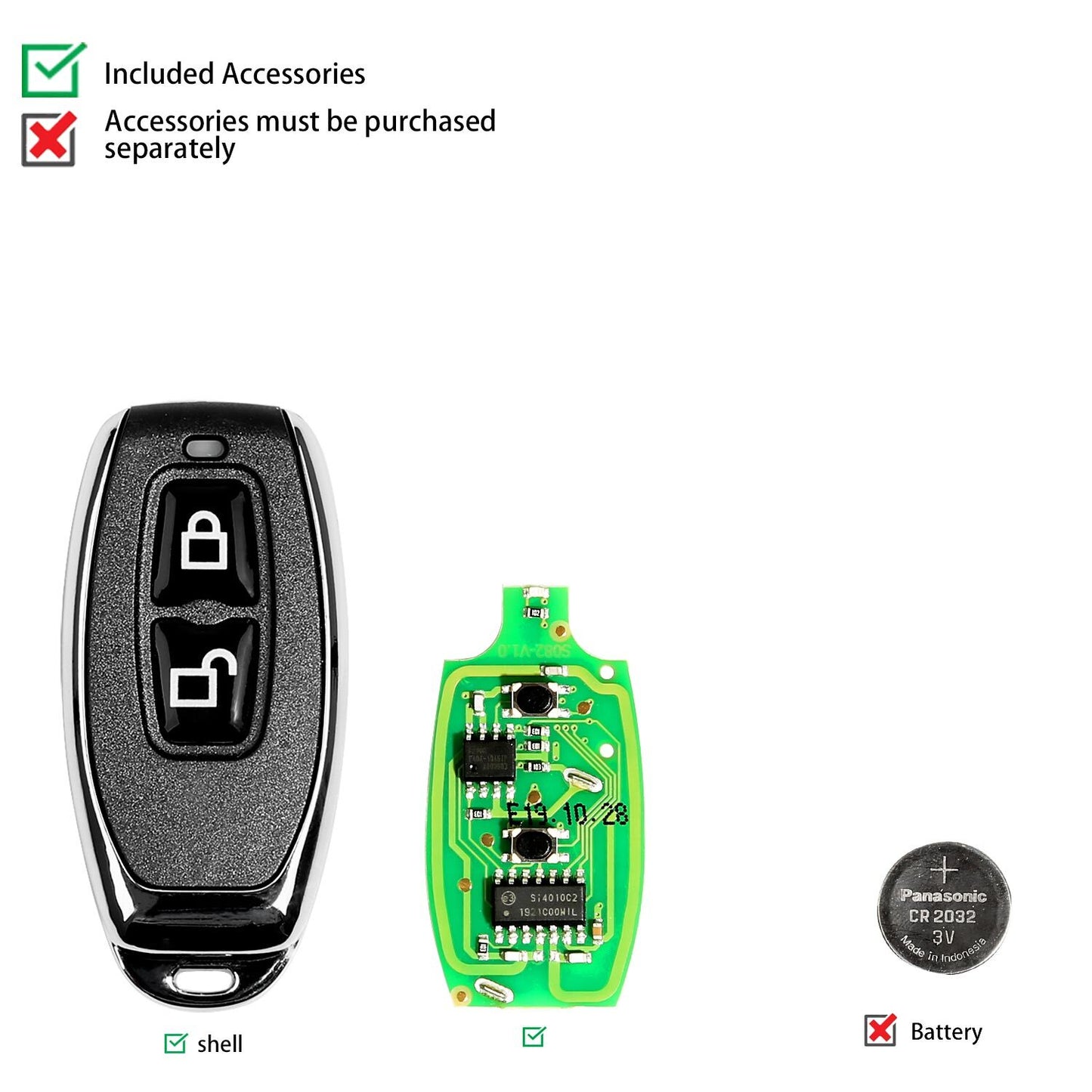 Wire Remote Key Garage Door 2 Buttons XKGD12EN for VVDI MAX Key Tool