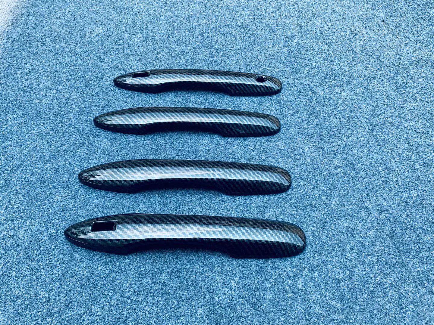 Outer Door Handle Carbon Fiber Cover Trims 4X For 2020-2023 for Toyota Harrier Venza