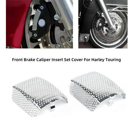 Chrome Front Brake Caliper Insert Set Cover for Harley Touring V-Rod 2006-2021