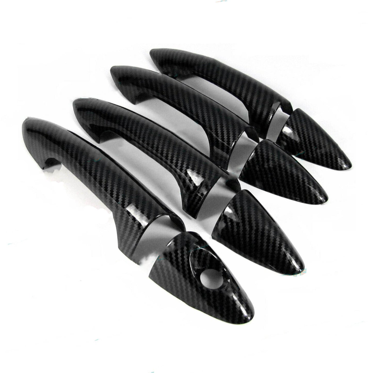 Gloss Black Carbon Fiber Trims For 2012-2017 for Hyundai Accent Door Handles