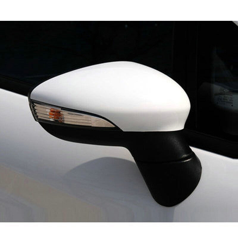 Suitable for 2011-2017 for Ford Fiesta MK7 Dual Side Mirror Caps, White