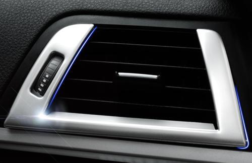 Middle Console Air Outlet Vent Trim for BMW 3 4 Series GT 2013-2019 Silver Steel