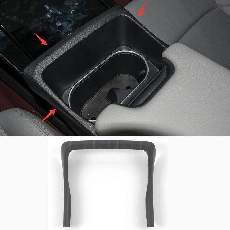 for Toyota bZ4X 23-2024 Wood Grain Central Console Water Cup Frame Cover Trim 1X