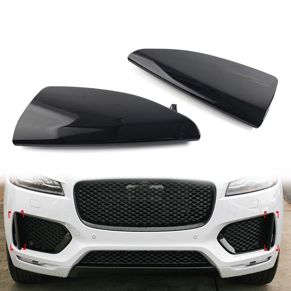 Front Bumper Fog Light Lamp Grille Grid Molding Panel for Jaguar F-Pace 16-20 17