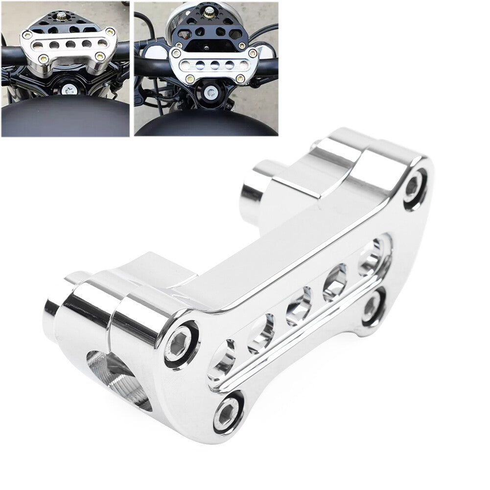 1.5Straight Handlebar Riser Top Clamp for Harley Dyna Touring Road Glide Chrome