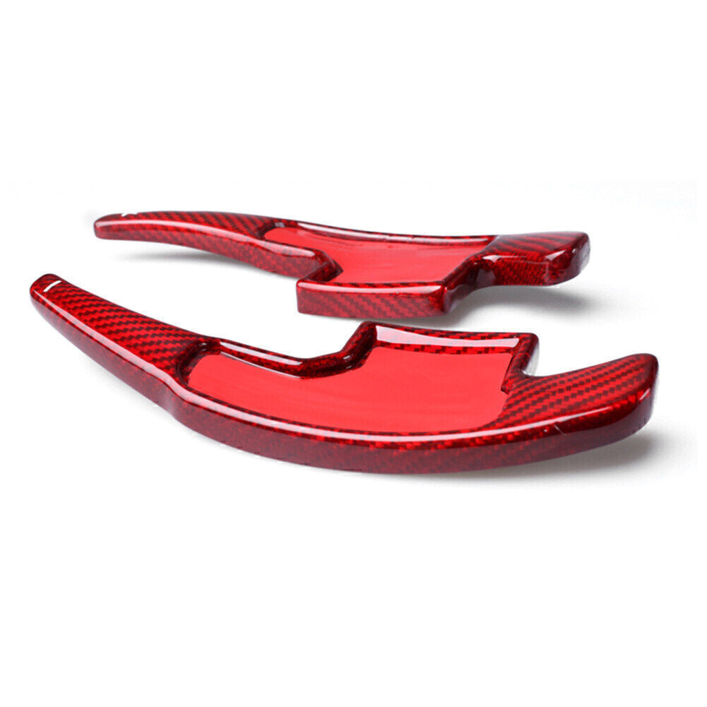 Real Carbon Fiber Steering Wheel Paddle Extension Shifter Fit for Ford for Mustang 15-17