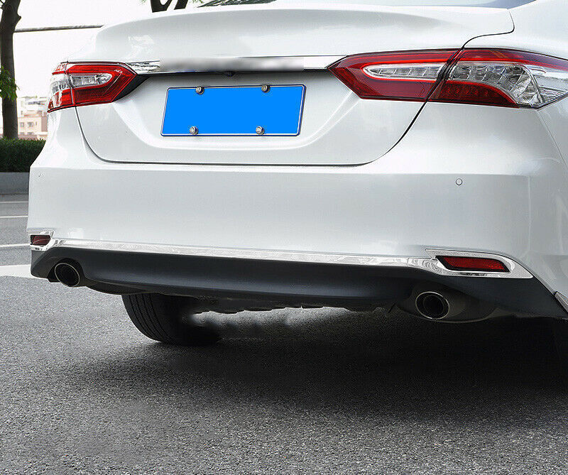for Toyota for Camry 2018-23 Chrome Rear Bumper Guard StripFog Light Frame Trim 3x