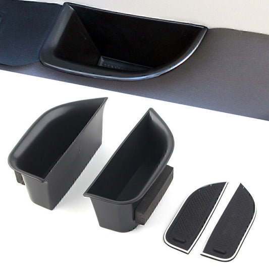 Car Rear Door Handle Armrest Storage Box Tray Bin Kit Fit for Lincoln MKZ 2014-2016