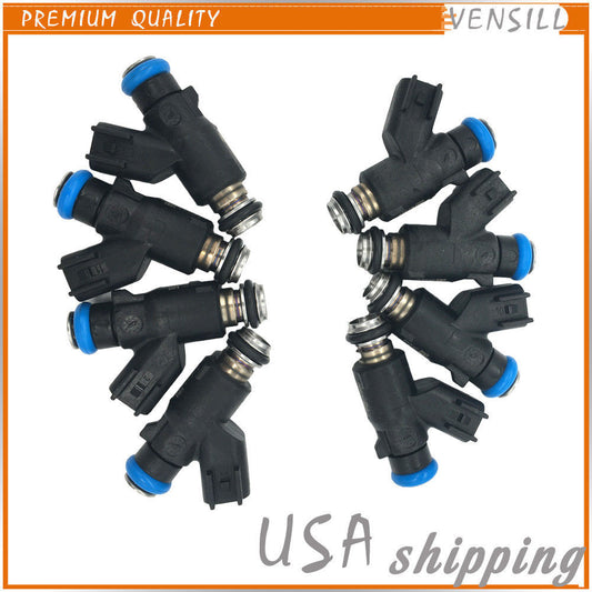 Set of 8 Fuel Injectors 12613412 Fits for GMC 6.0L Silverado for Sierra 10-13 6.6L
